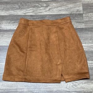 brown velvet skirt